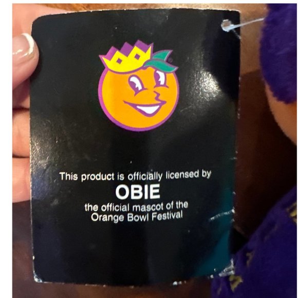 2001 FedEx Orange Bowl Limited Edition Bean Plush Stuffed Bear _NWT - Picture 8 of 10